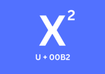 U+00B2 – Die hochgestellte 2 (zwei), zum Quadrat² – Unicode Zeichen