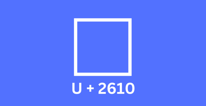 U+2610 Kästchen Zeichen (für Wahl, Stimmzettel) UNICODE