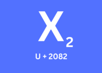 Unicode-Zeichen U+2082: Tiefgestellte Zwei mit Tastenkombination